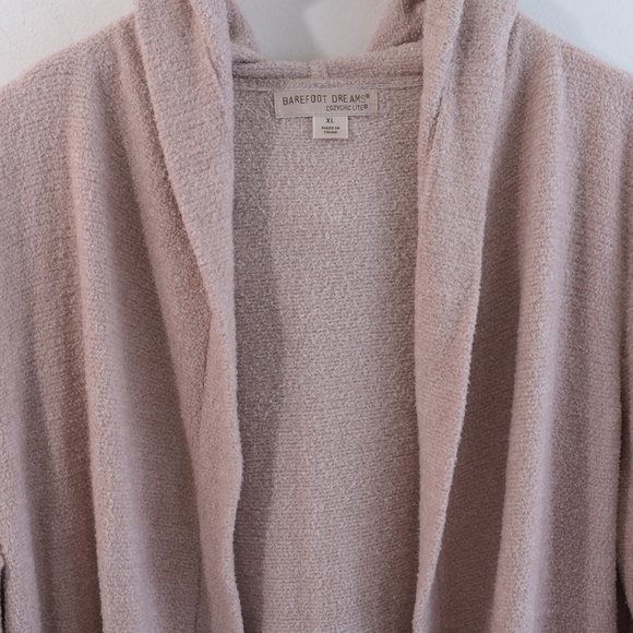 Barefoot Dreams Incredibly Soft and Warm Hooded Open Sweater Cardigan  XL - Picture 9 of 10